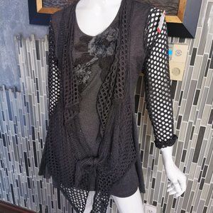 My Pretty Angel Designer Boho Unique Tunic Fit N' Flare Blouse Linen & Lace L196